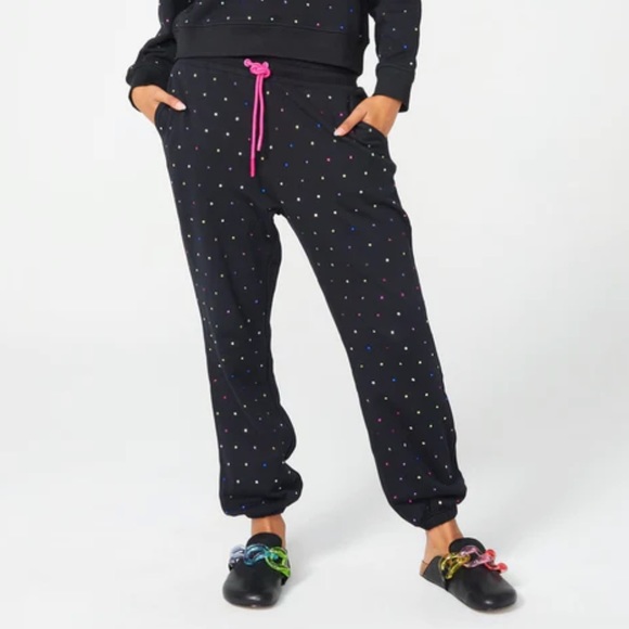 Terez black gems sweatpants sz sm - Picture 1 of 13